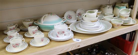 A collection of Susie Cooper 1940's and late tea and dinnerwares